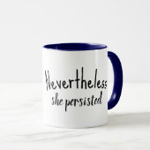 Mug Stick Figure Girl with Daisies and Quote (Devant droit)