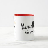 Mug Stick Figure Girl with Daisies and Quote (Centre)