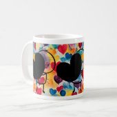 Mug Stick Figure Love : Grand Coeur et Arrière - plan  (Devant gauche)