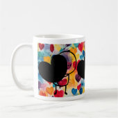 Mug Stick Figure Love : Grand Coeur et Arrière - plan  (Gauche)