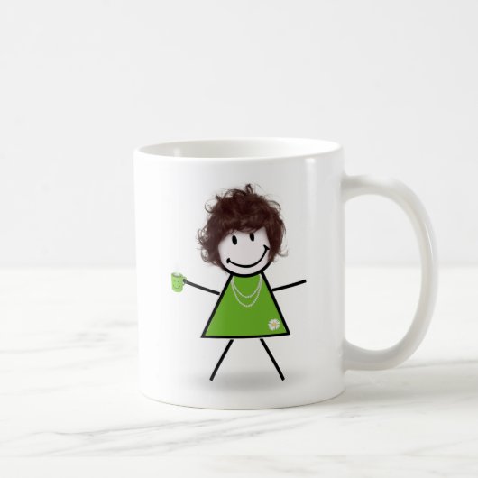 Mug Stick Girl avec café (Droite)