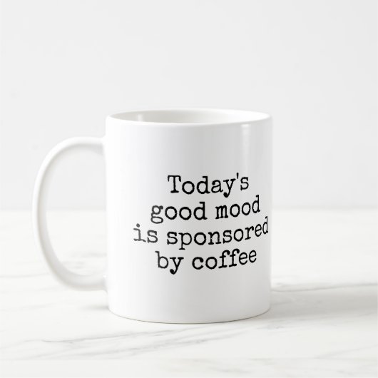 Mug Stick Girl with Coffee and Quote (Gauche)