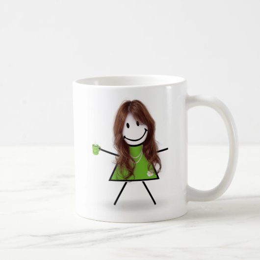 Mug Stick Girl with Coffee and Quote (Droite)