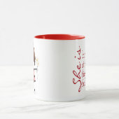 Mug Stick Girl with Daisies and Inspirational Quote (Centre)