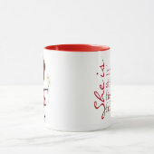 Mug Stick Girl with Daisies and Inspirational Quote (Centre)