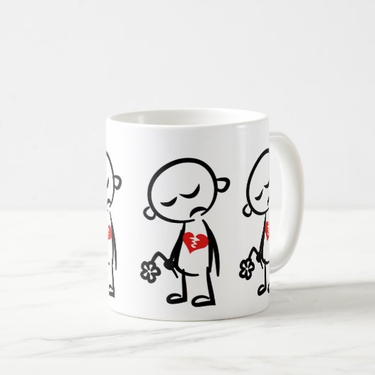 Mug Stick Man en tristesse (Devant droit)