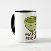 Mug Sticker à bol mignon Matcha (Devant gauche)