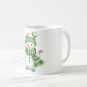 Mug Sticker avec Snowman mignon (Devant droit)