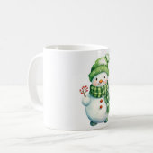 Mug Sticker avec Snowman mignon (Devant gauche)