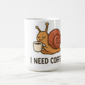 Mug Sticker café escargot mignon (Centre)