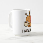 Mug Sticker café escargot mignon (Devant gauche)