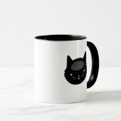 Mug Sticker Cat Static Cerveau (Devant droit)