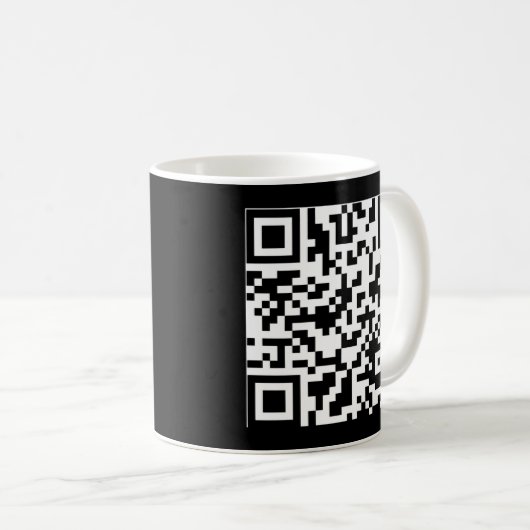 Mug Sticker de code QR Rick Roll (Devant droit)