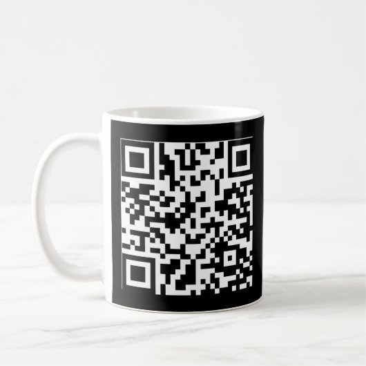 Mug Sticker de code QR Rick Roll (Gauche)