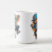 Mug Sticker de personnage de dessin de garçon style ru (Centre)