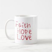 Mug Sticker Faith Hope Love (Gauche)