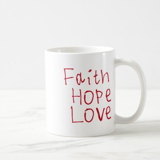 Mug Sticker Faith Hope Love (Droite)