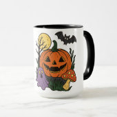 Mug Sticker Halloween éffrayant (Devant droit)