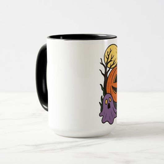 Mug Sticker Halloween éffrayant (Devant gauche)