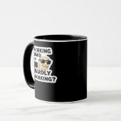 Mug Sticker Mème Drôle Travaillant Dur Ou Difficile (Devant gauche)