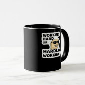Mug Sticker Mème Drôle Travaillant Dur Ou Difficile (Devant droit)