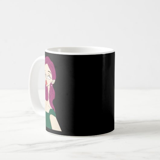 Mug Sticker pour fille divisée (Devant gauche)