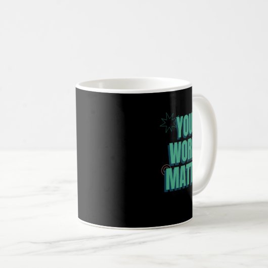 Mug Sticker pour mots1 (Devant droit)