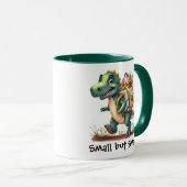 Mug Sticker scolaire Cute Dinosaur - "Petit mais intel (Devant droit)