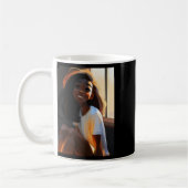 Mug Sticker souriant fille à peau foncée mignonne (Gauche)
