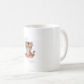 Mug Sticker🐯Baby Tiger Art with Pink Butterflies - (Devant droit)