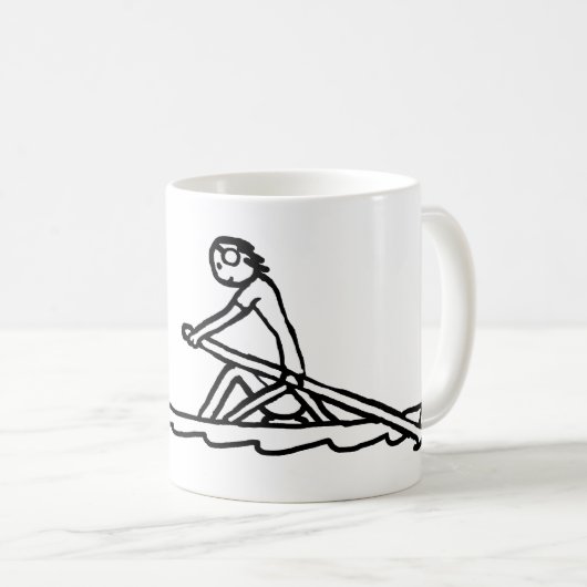 Mug Stickman à la rame (Devant droit)