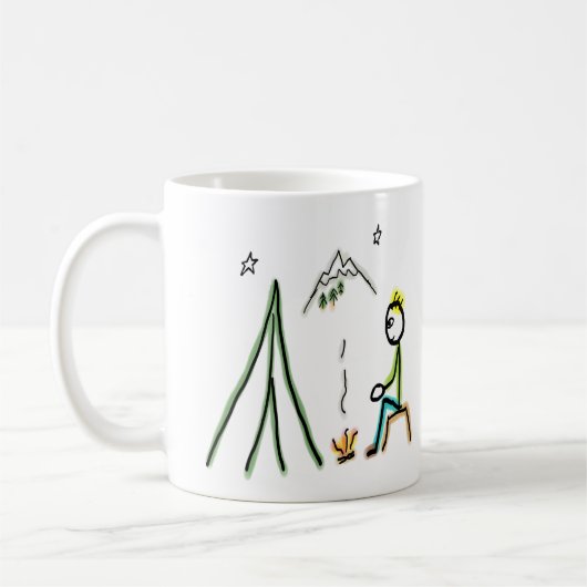 Mug Stickman Camping (Gauche)