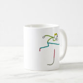 Mug Stickman en course de haies (Devant droit)