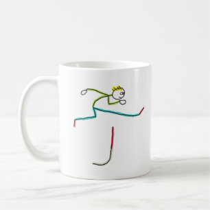 Mug Stickman en course de haies