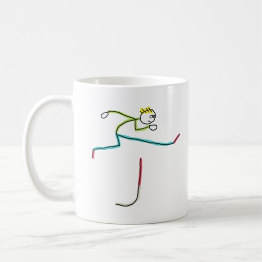 Mug Stickman en course de haies (Gauche)