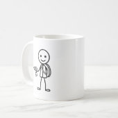 Mug Stickmen At Work - L'Électricien (Devant gauche)