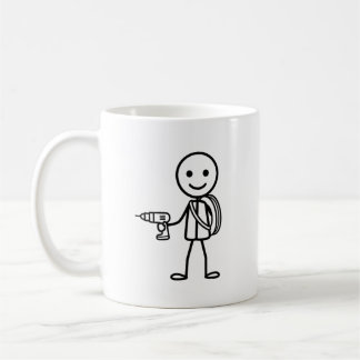 Mug Stickmen At Work - L'Électricien