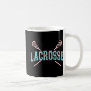 Mug Sticks croisés de crosse florale LAX Girly Turquoi