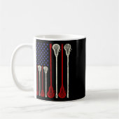 Mug Sticks Lacrosse Drapeau Américain américain (Gauche)