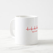 Mug Still Alive – Minimal Heartbeat Dark Humor Design (Devant gauche)