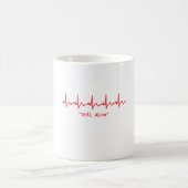 Mug Still Alive – Minimal Heartbeat Dark Humor Design (Centre)