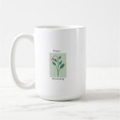 Mug Still Existing Minimalist Flower Stamp Design (Gauche)