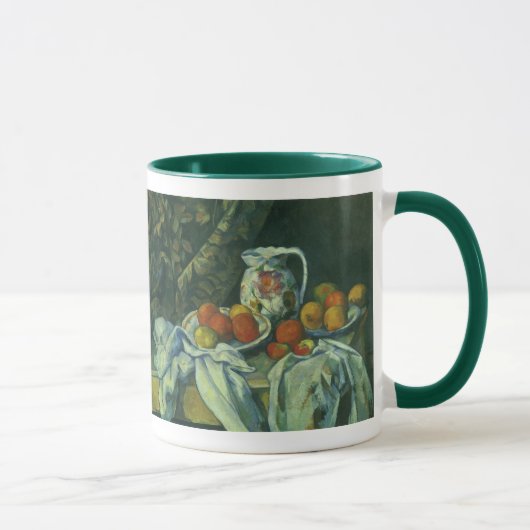 Mug Still Life, Curtain and Pitcher par Paul Cezanne (Droite)