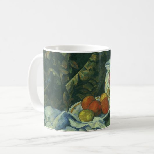 Mug Still Life, Curtain and Pitcher par Paul Cezanne (Devant gauche)