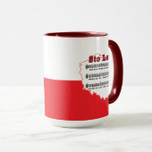 Mug Sto Lat ! Carte de la chanson polonaise (Devant droit)