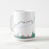 Mug "Stock Market Candlestick Graphique Design dans un (Devant gauche)