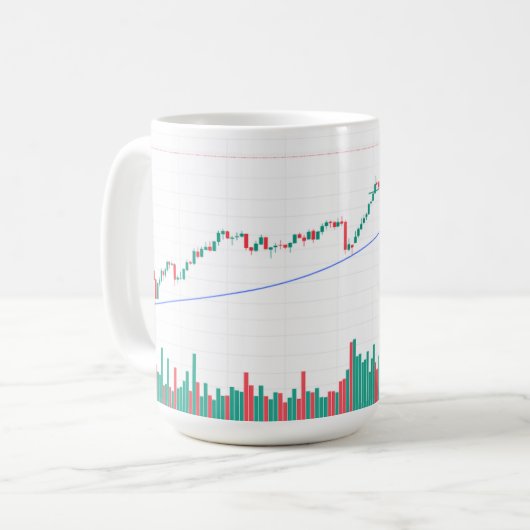 Mug "Stock Market Candlestick Graphique Design dans un (Devant gauche)