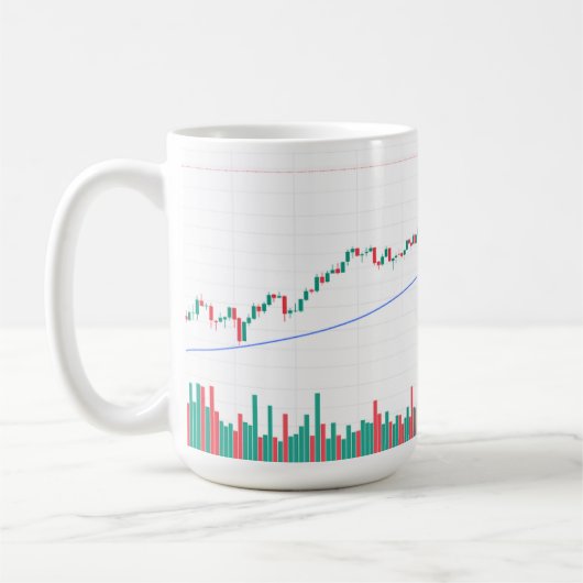 Mug "Stock Market Candlestick Graphique Design dans un (Gauche)