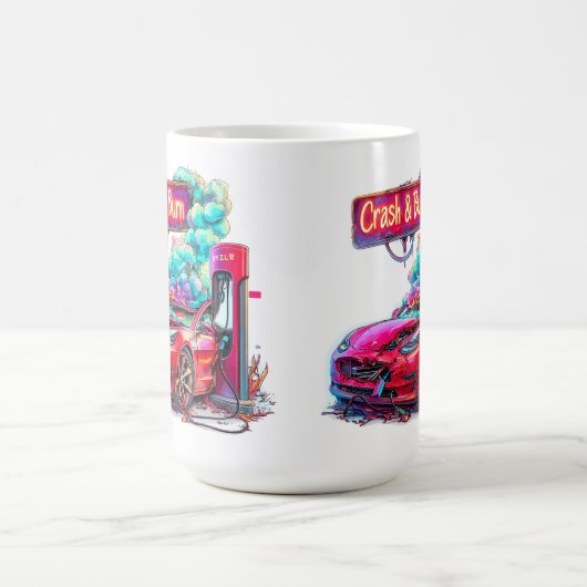 Mug Stock Market Crash & Burn, EV Elon Musk e.g. (Centre)