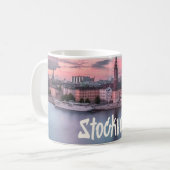 Mug Stockholm Capitale de la Suède Skyline de nuit (Devant gauche)